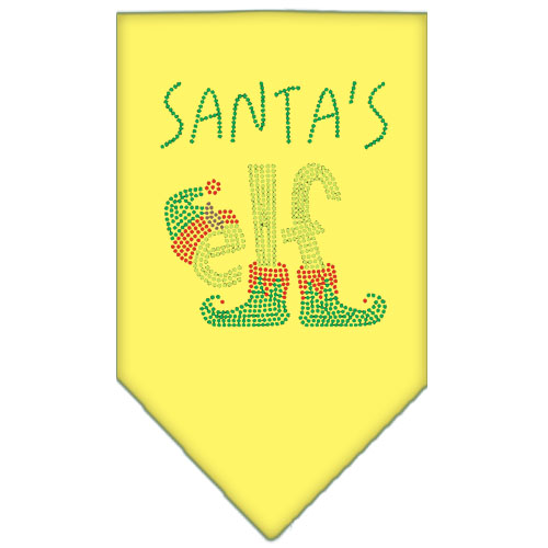Santa's Elf Rhinestone Bandana Yellow Large
